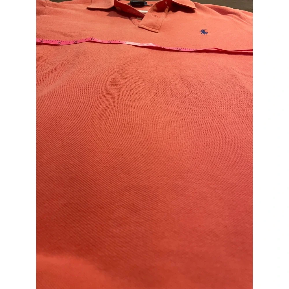 Ralph Lauren Polo Shirt Men L Coral Classic Fit Short Sleeve Pony Logo Preppy
